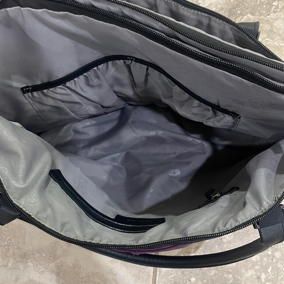 Samsonite Jordyn Laptop Tote Bag‎ Briefcase Purple Black Padded Laptop Pocket - Picture 10 of 15